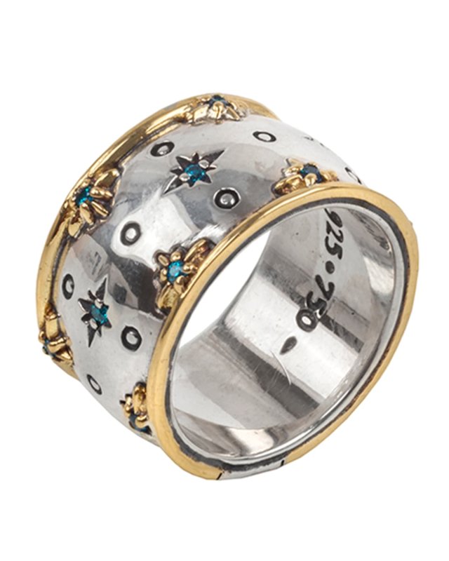 Astria Blue Spinel Stardust Band Ring